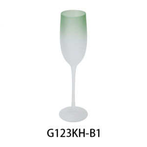 Lead Free High Quantity Painted Color Champagne Flute Glass G123KH-B1 200ml