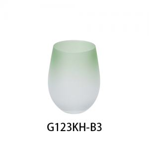 Lead Free High Quantity Painted Color Stemless Wine Glass G123KH-B3 480ml