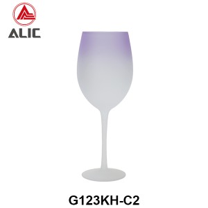 High Quality Lead Free Pinted Color  Wine Glass Goblet in Matt Very Peri Color G123KH-C2 520ml