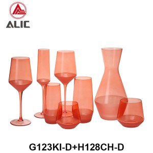 Lead Free High Quantity Hand Painted Orange Color Highball Glass Tumbler G123KI-D4 500ml