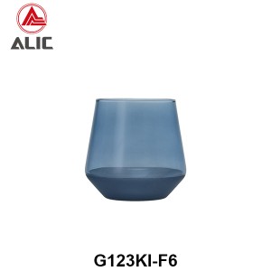 Lead Free High Quantity Hand Painted Blue Perennial Color DOF Glass Tumbler  G123KI-F6 350ml