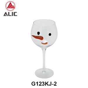 New Christmas style Hand Blown Gin Balloon Wine Glass Goblet 420ml G123KJ-2 for gift and party