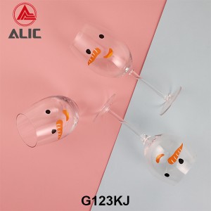 New Christmas style Hand Blown Gin Balloon Wine Glass Goblet 420ml G123KJ-2 for gift and party