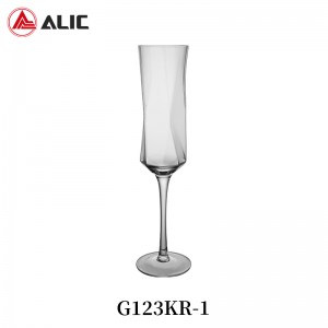 Lead Free Hand Blown Champagne Flute G123KR-1