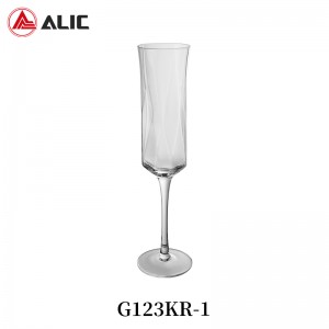 Lead Free Hand Blown Champagne Flute G123KR-1