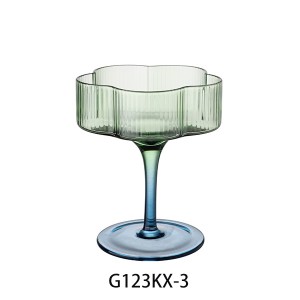 Spray color blue and green cocktail goblet G123KX-3