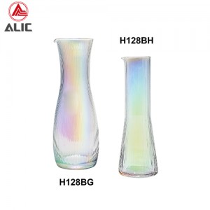 Handmade Pitcher in optice effect and iridescent color H128BH