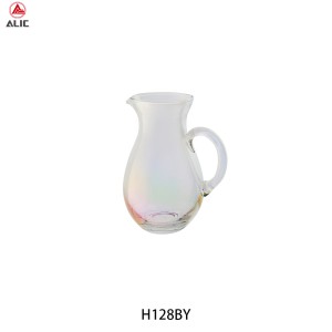 Iridescent Glass Pitcher with Handle Drinking Drink Water Jug 87.93oz Glass Water Carafe Pitcher H128BY