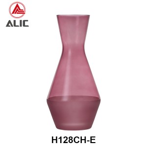 Lead Free High Quantity Hand Painted Purple Color Glass Carafe H128CH-E 1400ml