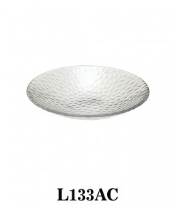 Handmade Hammered Glass Portion Plate for seasoning/snacks/dessert/cake/canape L133AC