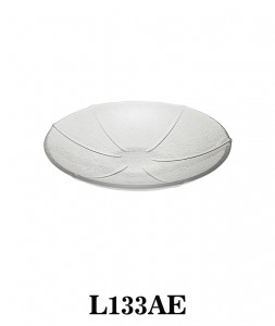 Handmade Lotus Leaf Style Glass Portion Plate for dessert/cake/snacks/seasoning/canape L133AE