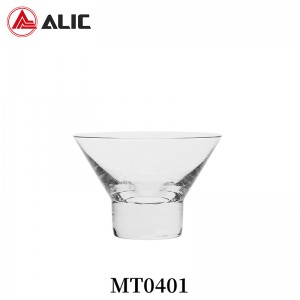 Lead Free Hand Blown Martini Glass Cocktail short sturdy stem 240ml MT0401