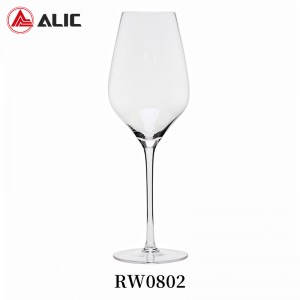 High Quality Lead Free Hand Blown Burgundy Wine Glass Goblet 420ml RW0802