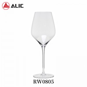 High Quality Lead Free Hand Blown Burgundy Wine Glass Goblet 570ml RW0805