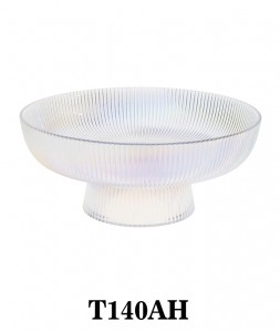 Handmade Luxury Glass Cake Stand with Pedestal in iridescent color T140AH for table/party/events