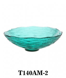 Handmade Luxury Glass Dessert  Bowl Cake Bowl in Smoky or Green color T140AM for table/party/events