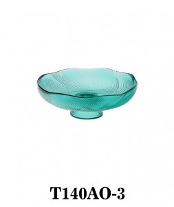 Handmade Luxury Glass Dessert  Bowl Cake Stand with Pedestal in Green color T140AO for table/party/events several sizes available