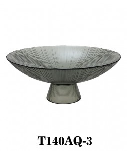 Handmade Luxury Glass Dessert  Bowl Cake Stand with Pedestal in Smoky color T140AQ for table/party/events several sizes available