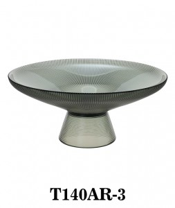 Handmade Luxury Glass Dessert  Bowl Cake Stand with Pedestal in Smoky color T140AR for table/party/events several sizes available