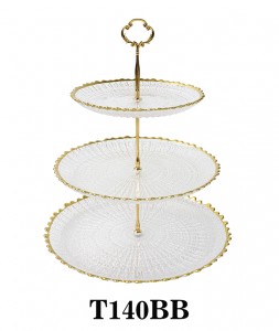 Glass Cupcake Dessert Serving Tray 2 or 3 Tier Cake Stand T140BB