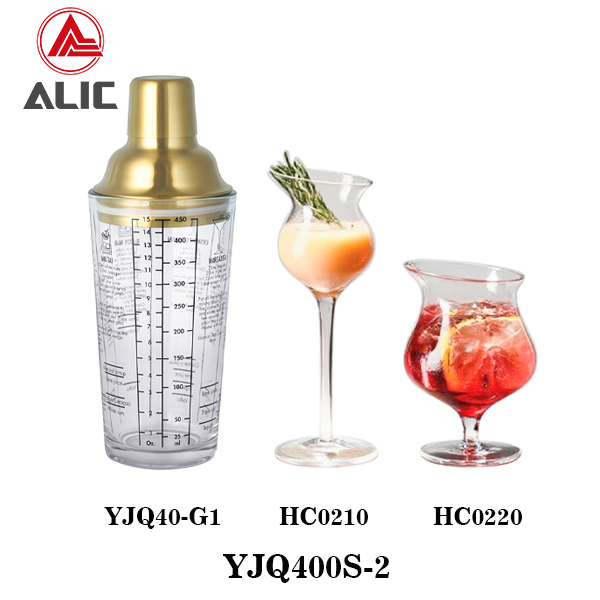 GLASS COCKTAIL SHAKER AND SNIFTER GLASS Item No. YJQ400S-2 Featured Image