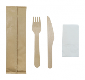 ECO disposable wooden cutlery set