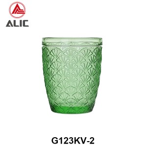 High Quality Patterned Glass Tumbler in various colors G123KV-2